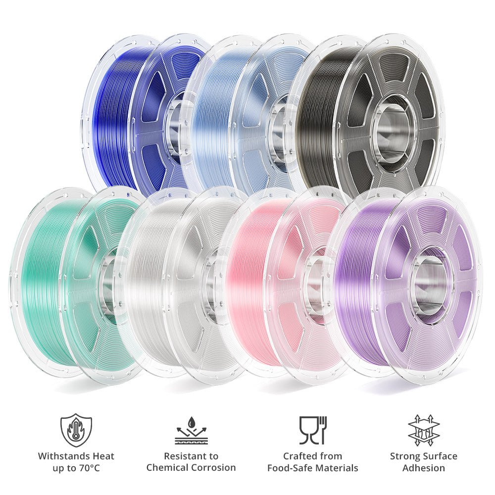 3D spausdintuvo HS PETG skaidrus plastikas 7kg Mecpow - Robohouse